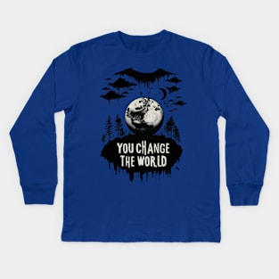 The Earth Day Graphic T-Shirt 02 Kids Long Sleeve T-Shirt